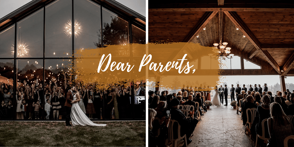 Parents paying for a wedding, making wedding planning stressful