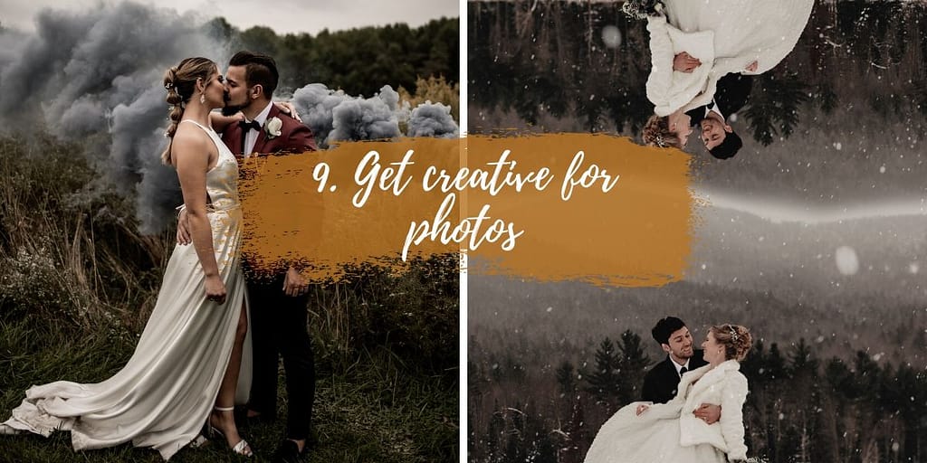 Creative Adirondack elopement photos