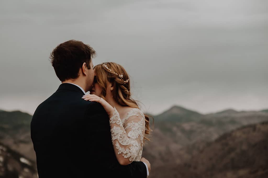 Intimate elopement in Colorado mountains
