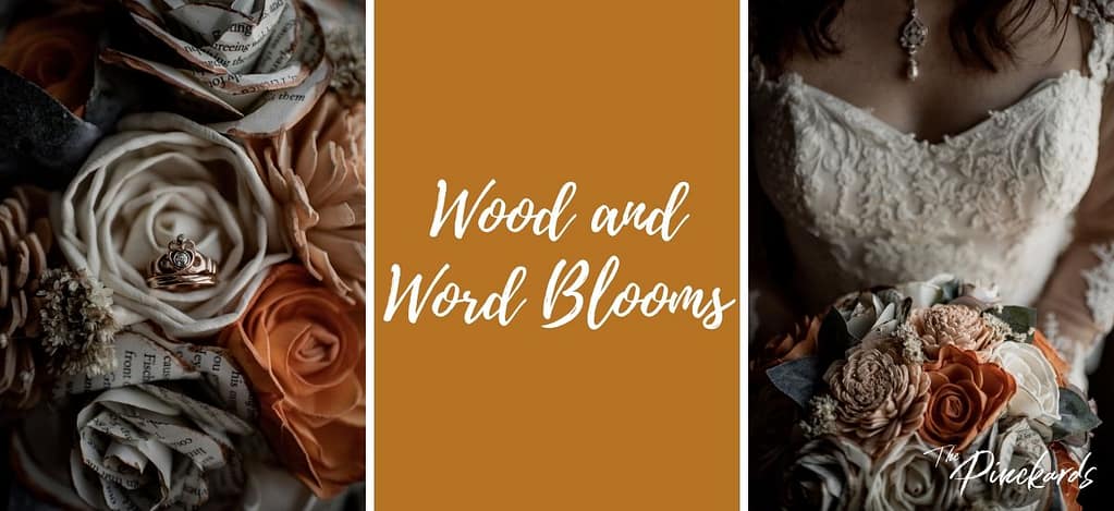 Wood and Word Blooms, wooden flowers that can be delivered for Adirondack weddings