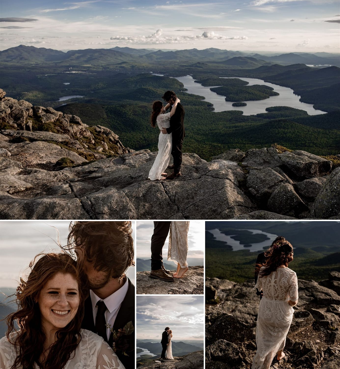 Elopement portraits on Whiteface Mountain in the Adirondacks